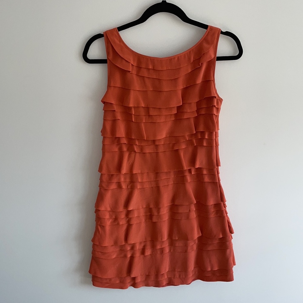 French Connection Silk Ruffle Dress - Picture 4 of 6
